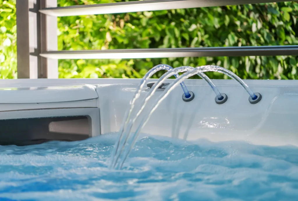 hot tub jacuzzi fountain and skimmer close up 2025 03 16 19 38 52 utc